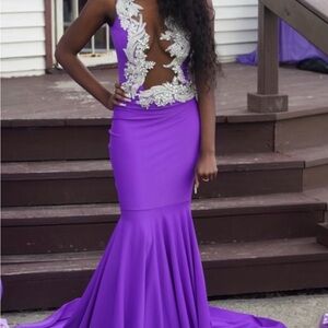 Elegant Purple Evening Gown